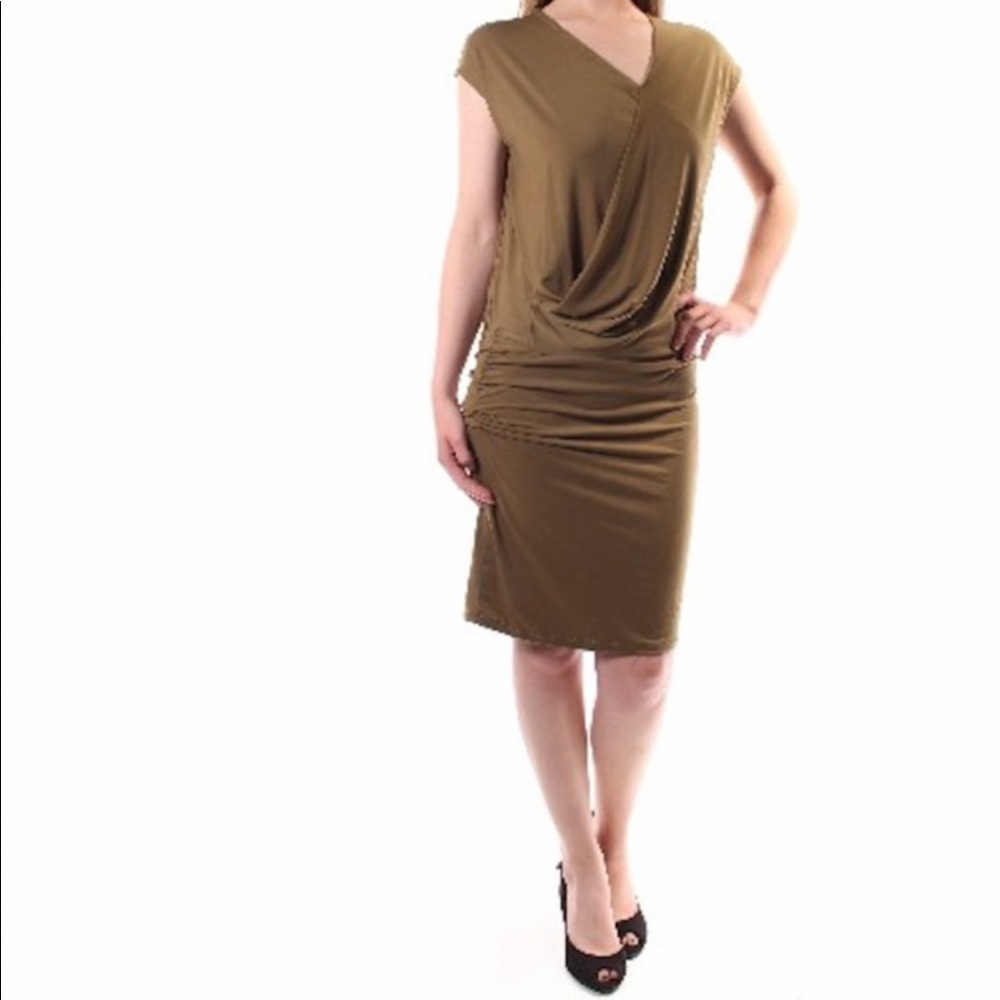 Bar 111 💚Cap Sleeve Faux Wrap Dress Sz M